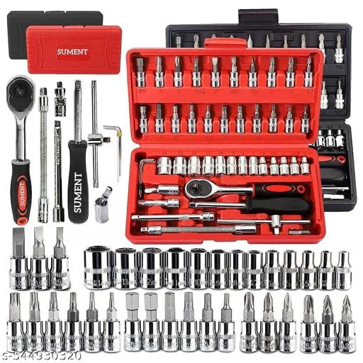 46-in-1 Heavy-Duty Socket & Drive Tool Kit – Compact, Durable & Multipurpose